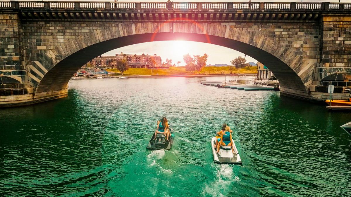 Women on a boat at Lake Havasu